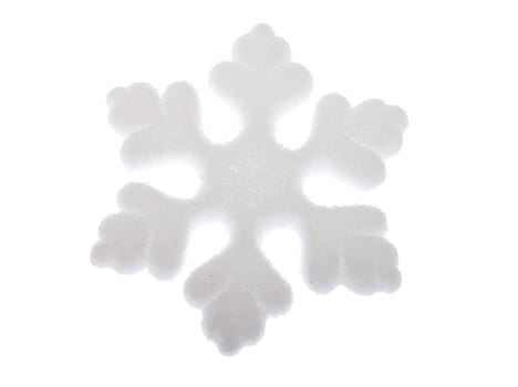 Snow Flake Ornament, photo on the white background 