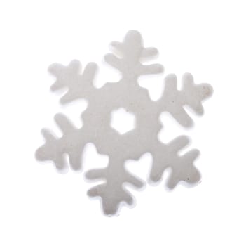 Snow Flake Ornament, photo on the white background