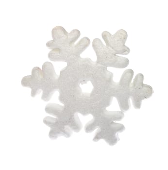 Snow Flake Ornament,  photo on the white background