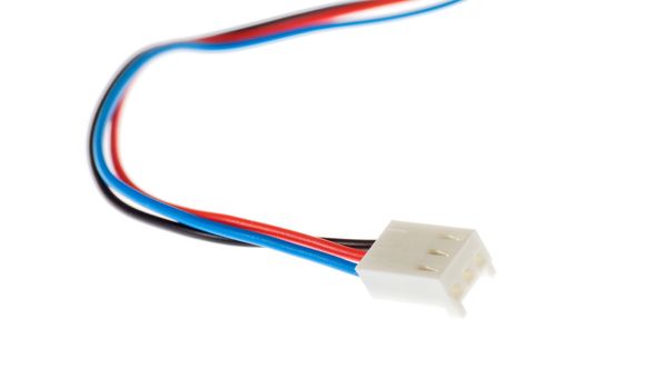 tech cable with plug, photo on the white background