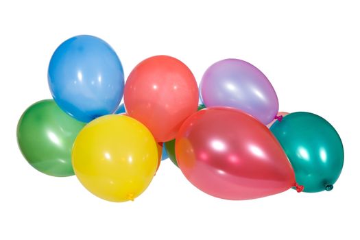 Inflatable balloons,  photo on the white background