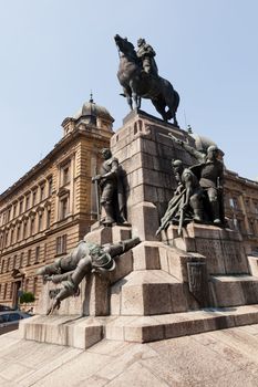 Battle of Grunwald monument In Old Town in Kraków