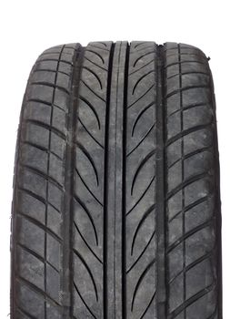 car tire, photo on the white background 