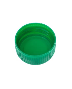 green lid, photo on the white background