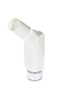 Asthma inhaler, photo on the white background