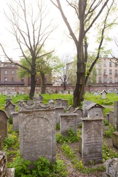 Old Jewish cemetery is located beside the Remuh Synagogue at 40 Szeroka Street in the historic Kazimierz district of Kraków.