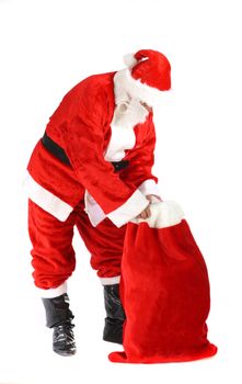 Santa Claus, photo on the white background