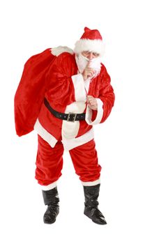 Santa Claus, photo on the white background