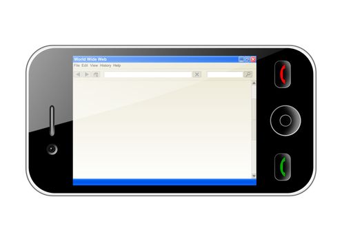 mobile phone with www browser