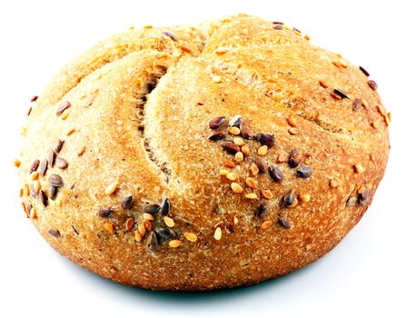 Fresh bread isolated on white background
