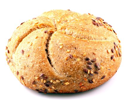 Fresh bread isolated on white background