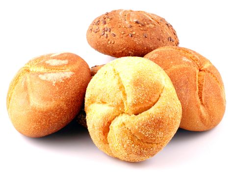 Fresh bread isolated on white background