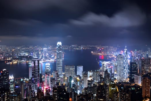 Hong Kong city at night