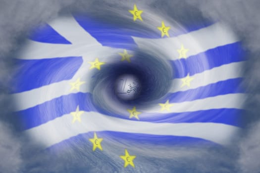 a symbolic image from the Greek debt crisis