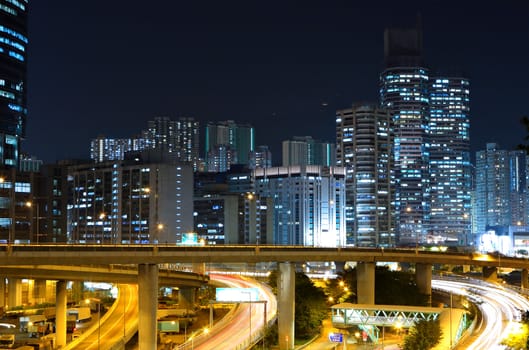 modern city at night