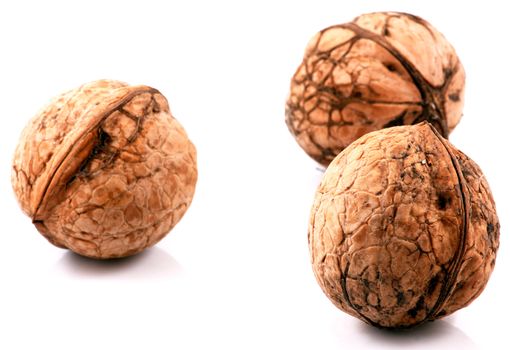 Walnuts in closeup