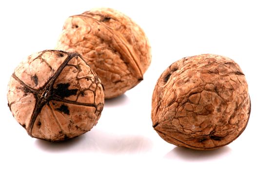 Walnuts in closeup