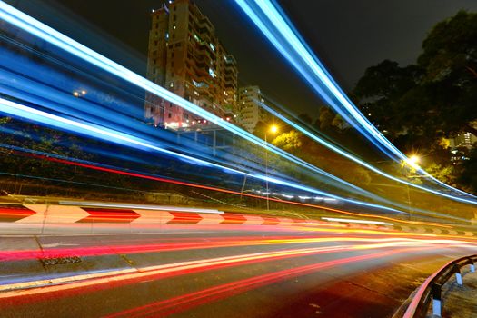 highway light trails