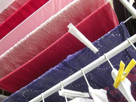 oblique view of a laundry rack