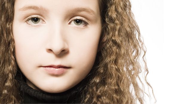 Studio portrait of a young girl