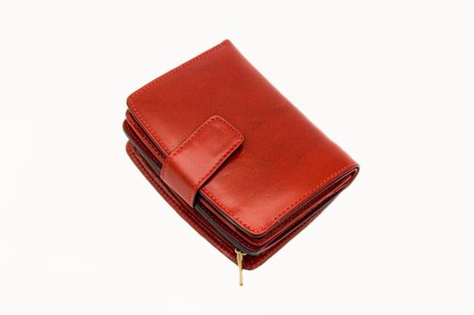 red wallet isolated on white