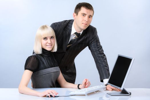 Portrait of young beautiful business person at work