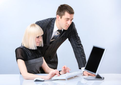 Portrait of young beautiful business person at work