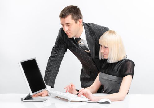 Portrait of young beautiful business person at work