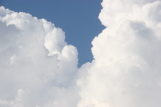 Thunderstorm clouds in a bad weather front