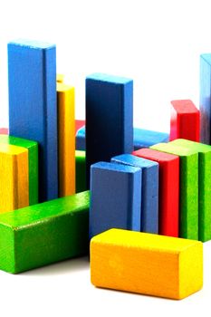 Wooden building blocks