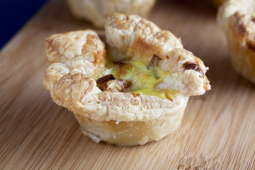Egg and pastry savory appetizer.