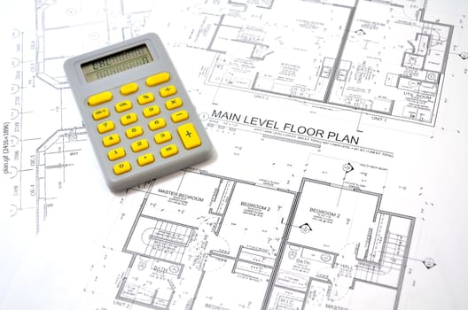 draft plan of building a house and calculator