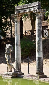 Villa Adriana in Tivoli - Italy. Example of classic beauty in a roman villa.