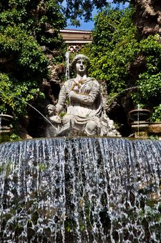 Detail of the luxury Villa d'Este in Tivoli, close to Rome - Italy