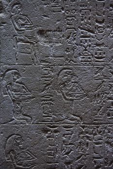 Detail of Egyptian hieroglyphics, Vatican Museums, Rome, italy