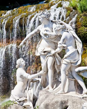 Famous Italian gardens of Reggia di Caserta, Italy.