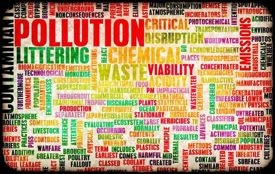 Pollution and Littering Global Problem as art