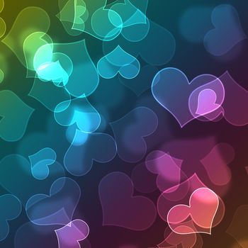 Abstract hearts cute colorful wallpaper. Contain several colors