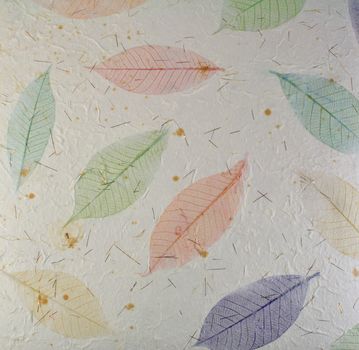 Paper with leaves for use as Natural Background