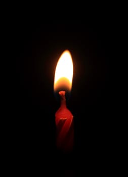 Candles isolated on black background