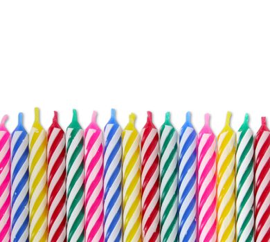 A bunch of colorful Birthday Candles