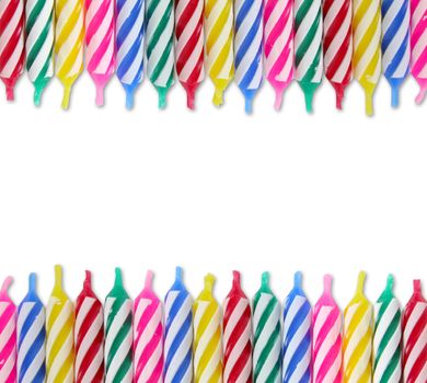 A bunch of colorful Birthday Candles