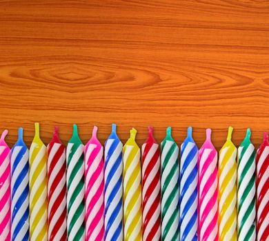 A bunch of colorful Birthday Candles