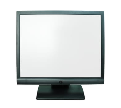 Computer monitor in white over a white background