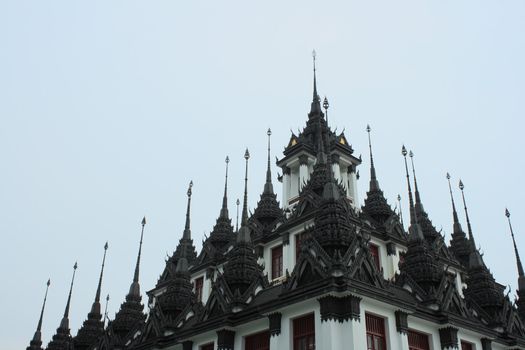 Pagoda in Wat Ratchanadda in Bangkok, Thailand