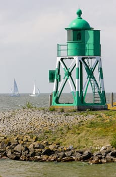 lighthouse and yachts, Stavoren, Friesland, Netherlands