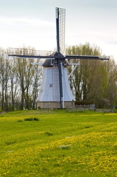 windmill near Aldtsjerk, Friesland, Netherlands