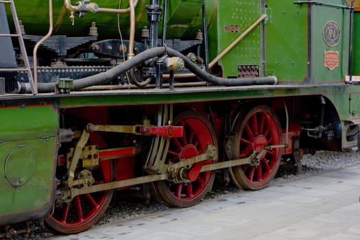 steam locomotive''s detail, Boekelo - Haaksbergen, Netherlands