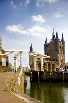 medieval gate and drawbridge, Zierikzee, Zeeland, Netherlands