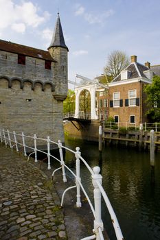 medieval gate and drawbridge, Zierikzee, Zeeland, Netherlands